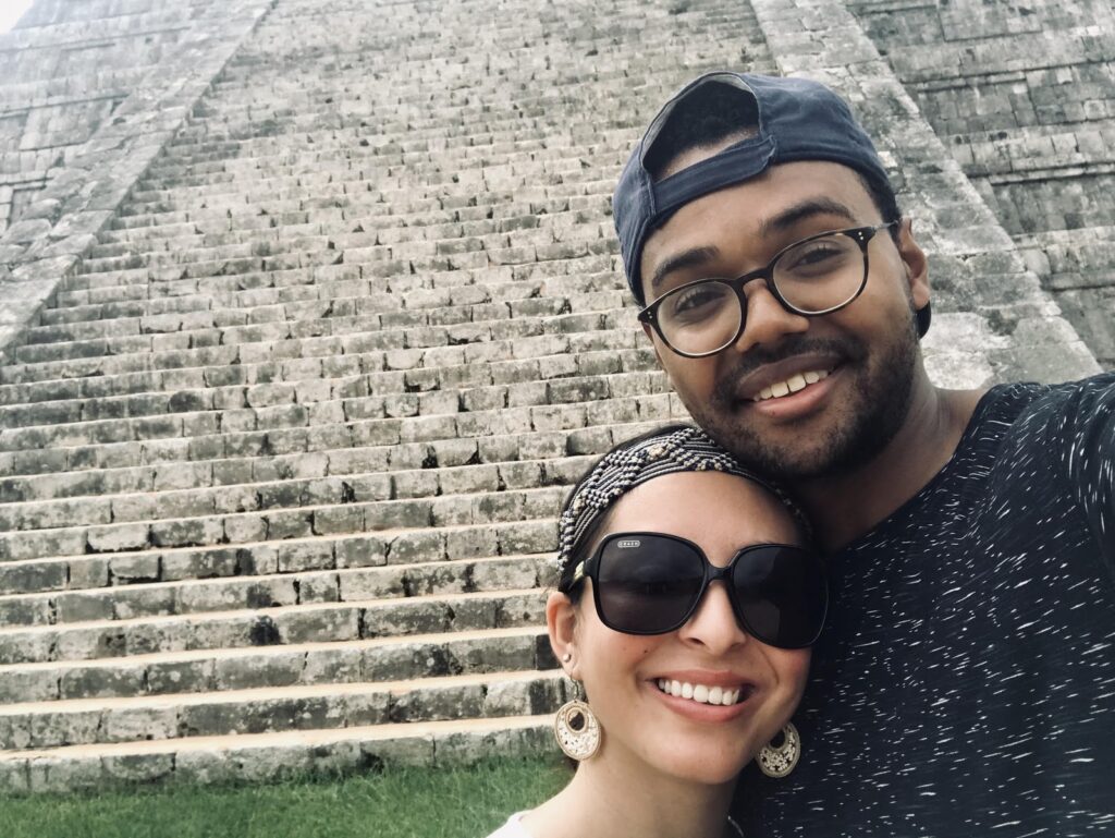 Itziri and Brice at Chichen Itza Yucatan