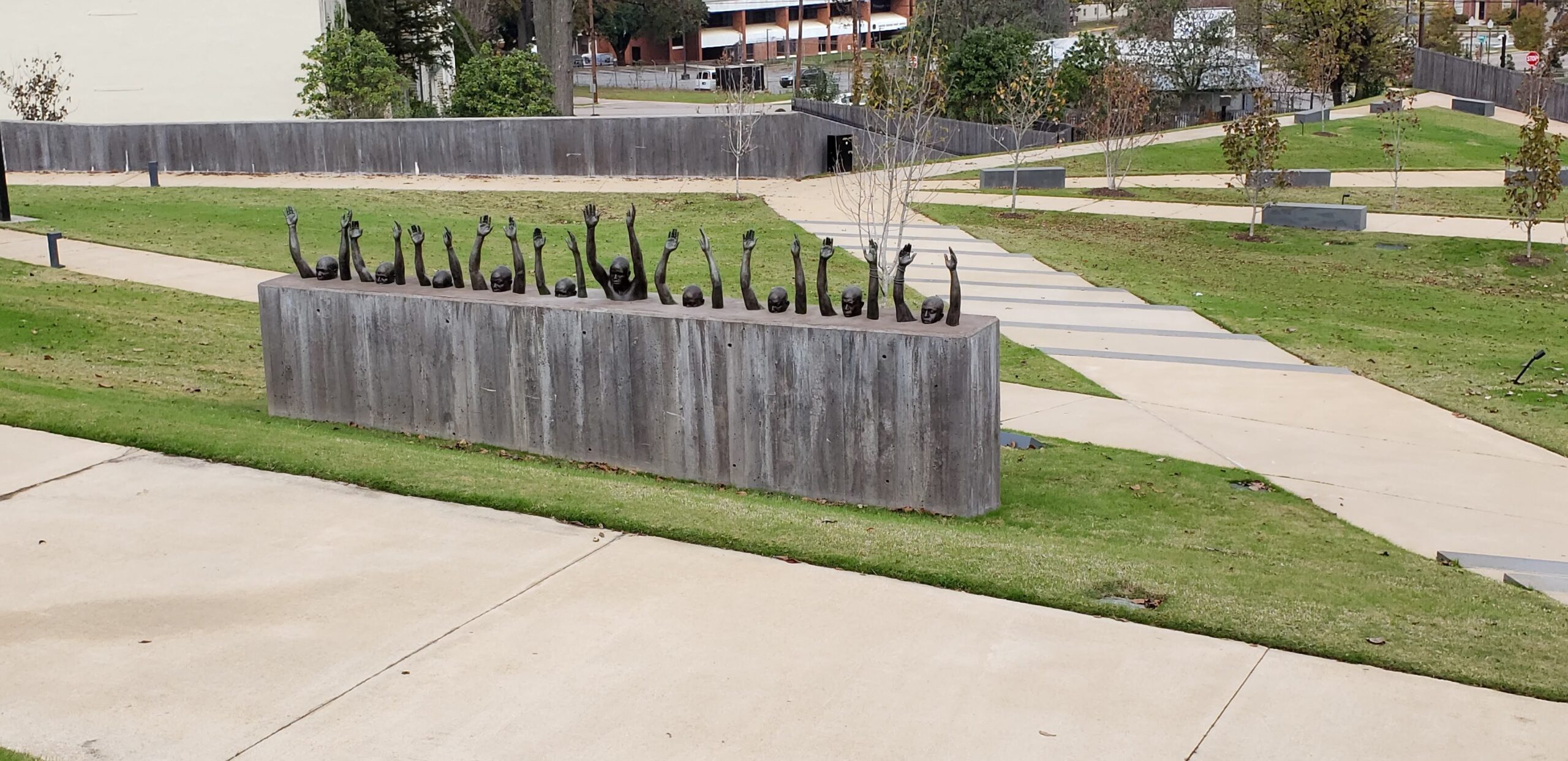 Hands up memorial from the National Memorial for Peace and Justice
