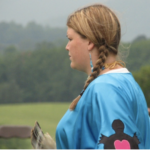 Monacan Powwow participant in traditional dress