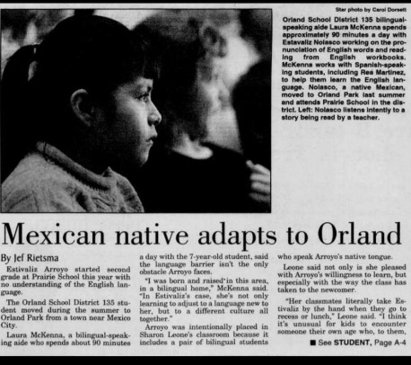 Young Esti in the Newspaper