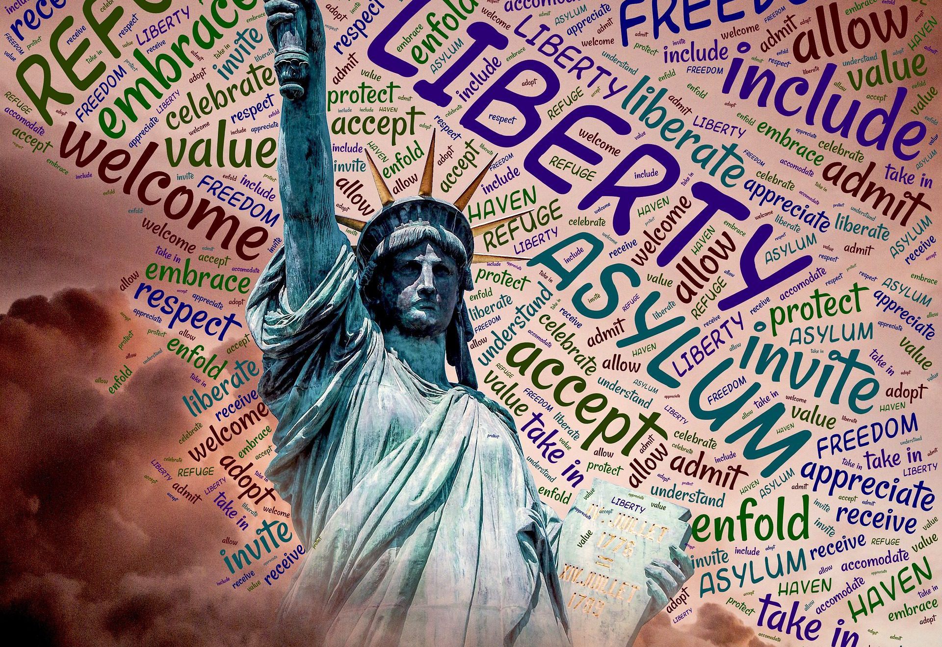 Statue of Liberty Word Cloud